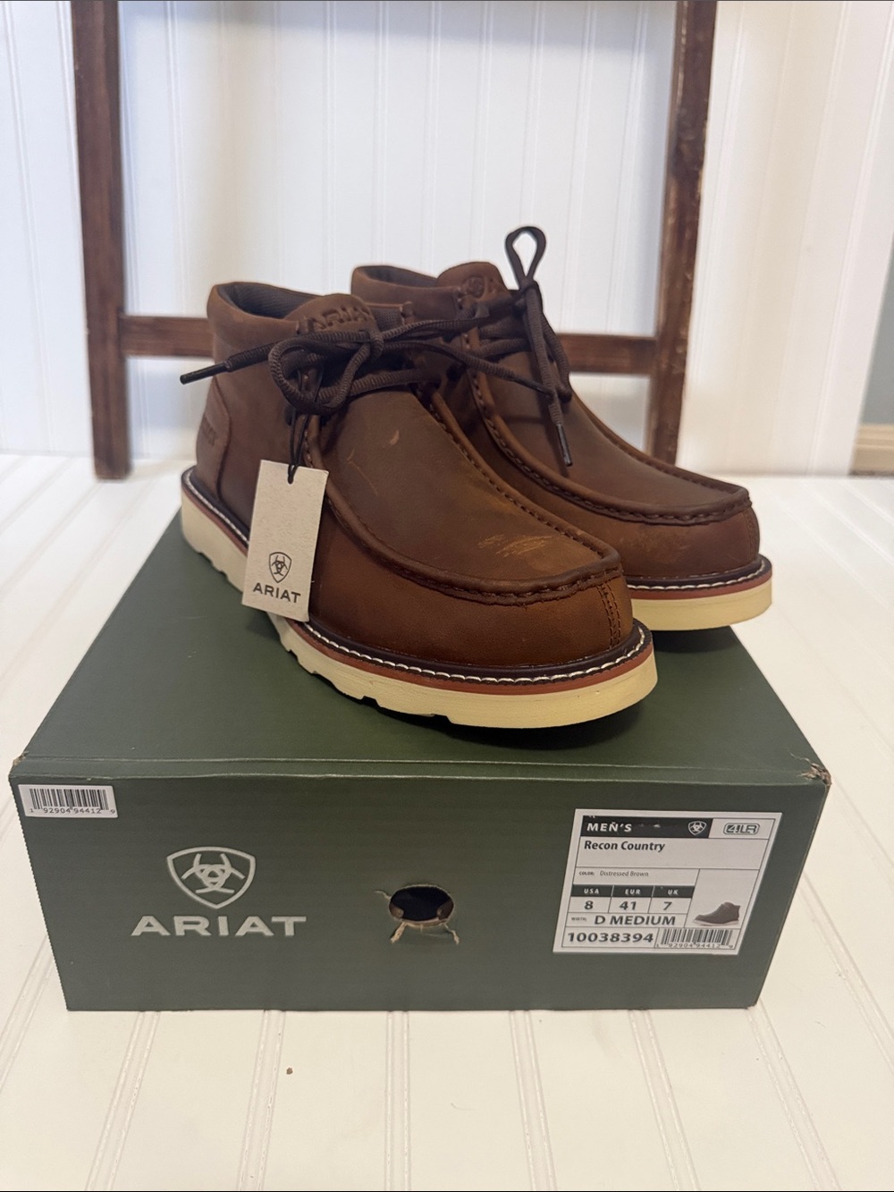 Ariat Brown Leather Recon Country Boots Distressed Brown
